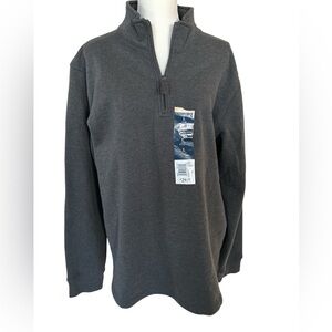 Blue Mountain Men’s 1/4 Zip Gray Sweatshirt